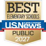 An official logo badge from U.S. News & World Report reading 2027 Best Elementary Schools.